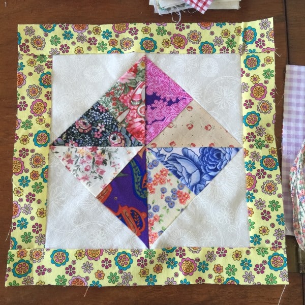 Scrappy Pinwheel in a Square - Part 2 susies-scraps.com