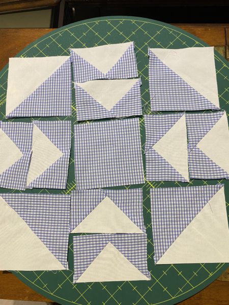 Antique Queen Cross Double T Quilt Block susies-scraps.com