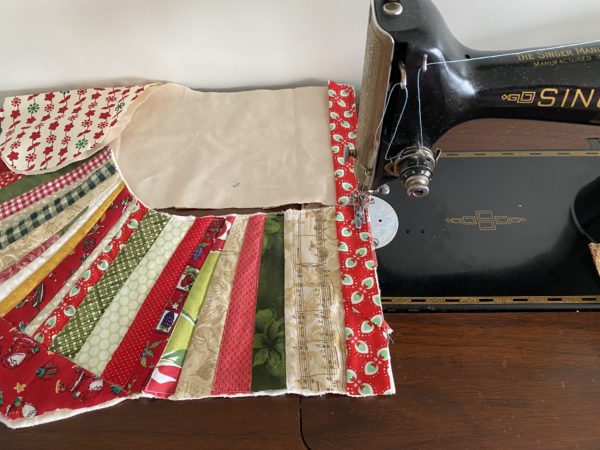 Quilted Christmas Scrappy String Stockings  susies-scraps.com