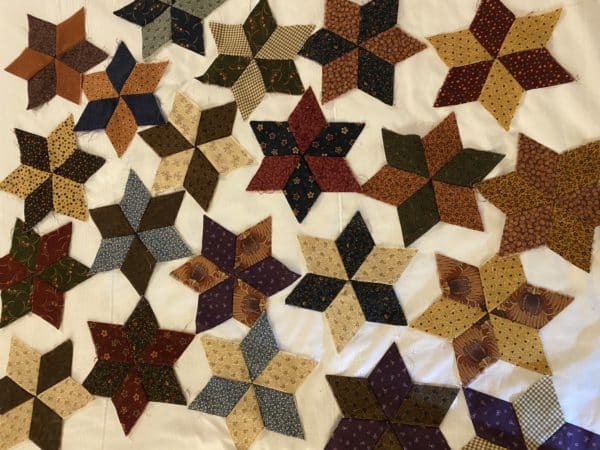 Stitching by the Pool - Six Pointed Stars Antique Inspired susies-scraps.com