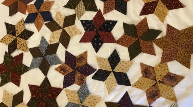 Stitching by the Pool - Six Pointed Stars Antique Inspired susies-scraps.com