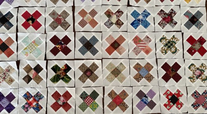 Scrap Mini Granny Square Quilt Blocks susies-scraps.com