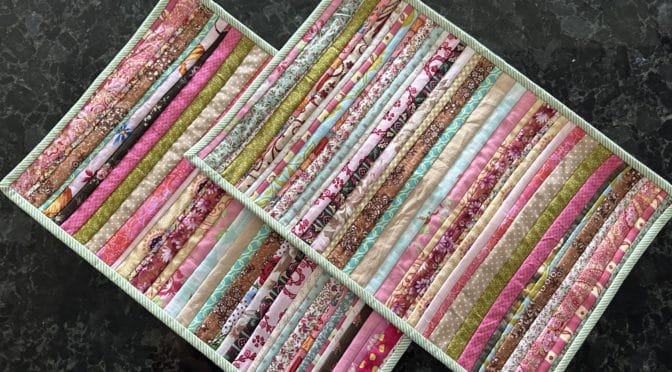 Pink Strings Table Mat susies-scraps.com