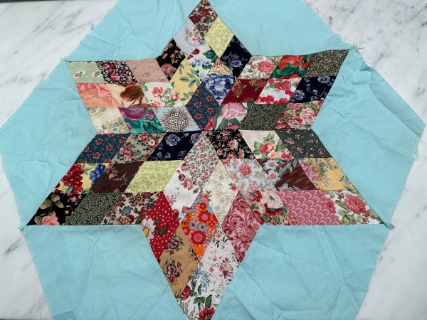 Scrappy Diamonds Kaleidoscope Beauty Star Medallion Quilt - Part 2 susies-scraps.com