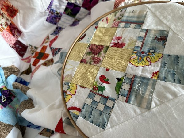 Great Granny Stars Hand Quilting Finish susies-scraps.com