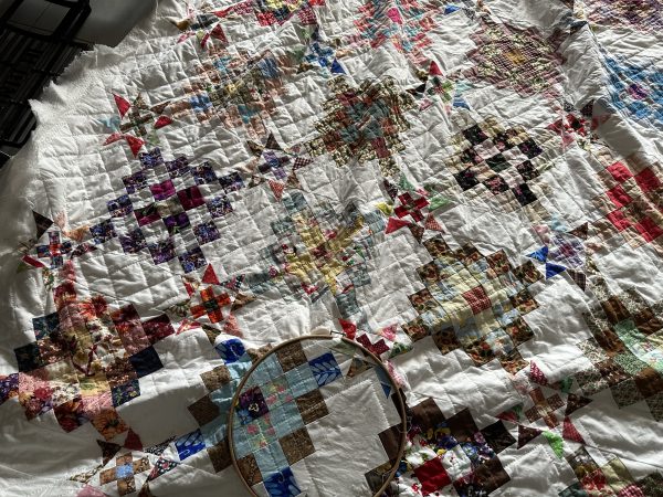 Great Granny Stars Hand Quilting Finish susies-scraps.com