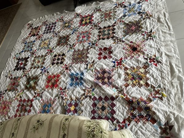 Great Granny Stars Hand Quilting Finish susies-scraps.com