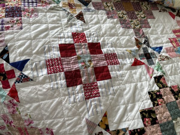 Great Granny Stars Hand Quilting Finish susies-scraps.com