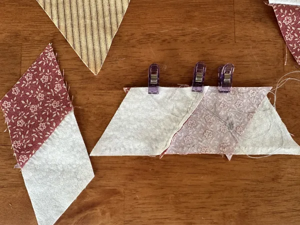 Hexagon Stars Quilt Antique Inspired - Part 4 Diamond Circles susies-scraps.com
