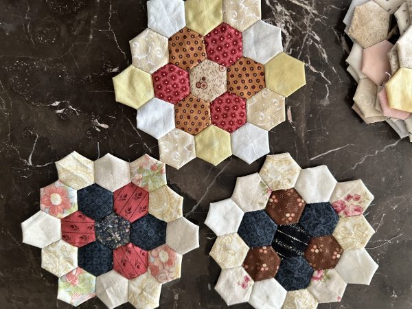 Hexagon Flowers Second Round susies-scraps.com