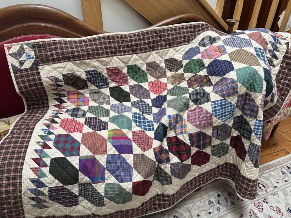 Walking it Through Plaid Lozenges Quilt susies-scraps.com