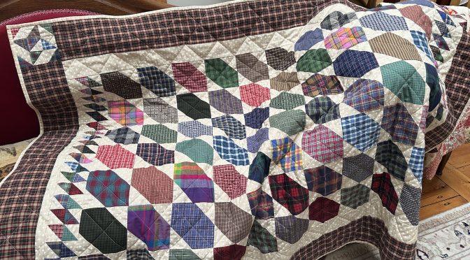 Walking it Through Plaid Lozenges Quilt susies-scraps.com