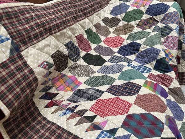 Walking it Through Plaid Lozenges Quilt susies-scraps.com