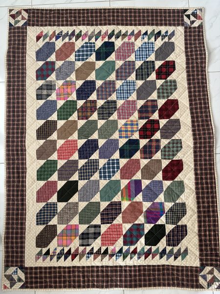 Walking it Through Plaid Lozenges Quilt susies-scraps.com