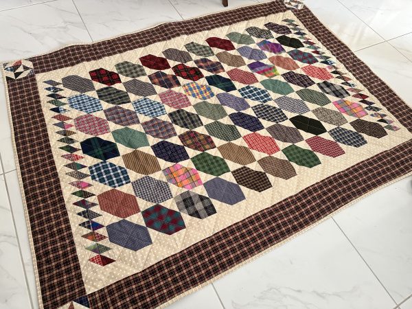 Walking it Through Plaid Lozenges Quilt susies-scraps.com