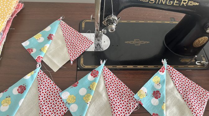 Crazy Little Triangles Block susies-scraps.com